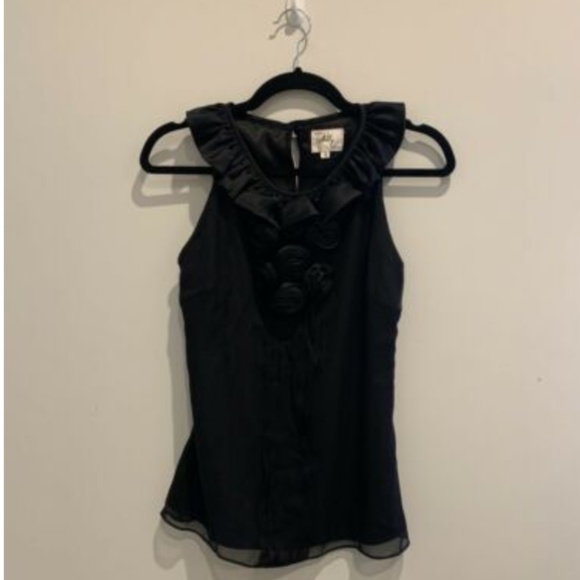 SOLD Milly Black Rosette Sleep Top 4 - Picture 2 of 5